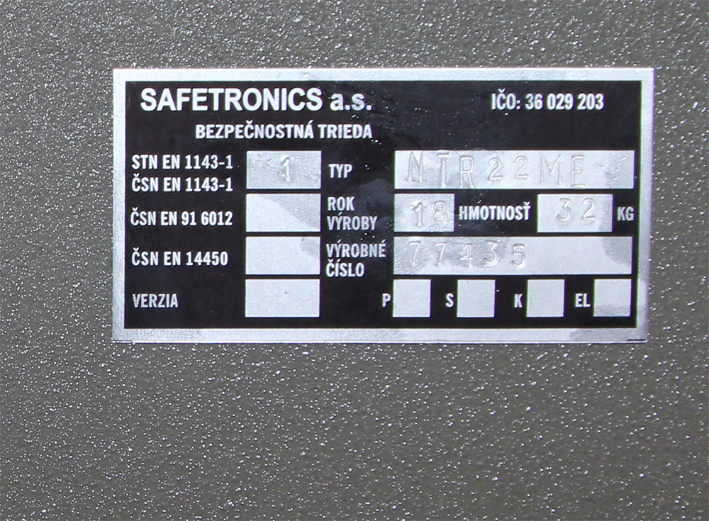 Взломостойкий сейф 1 класса Safetronics NTR-22LG